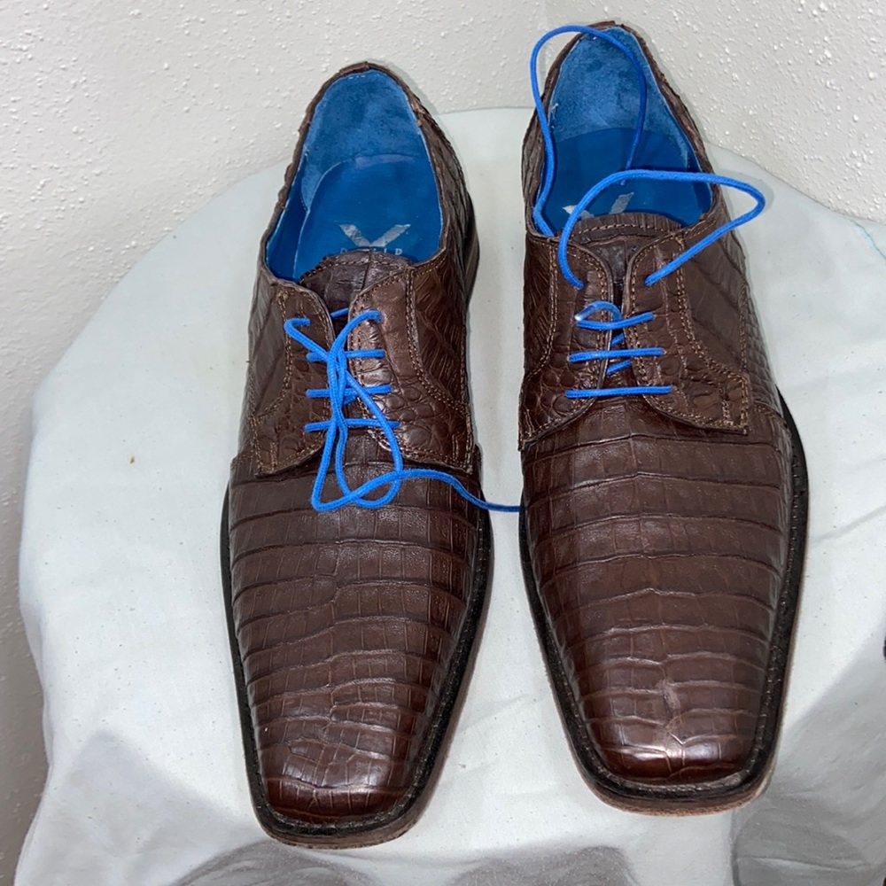 David X Brown Alligator Size 11 shoes